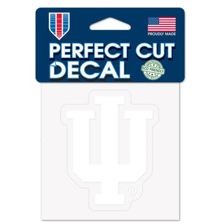 Indiana Hoosiers Perfect Cut White Decal 4" x 4"