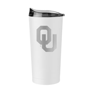 Oklahoma 20oz Etch White Powder Coat Tumbler