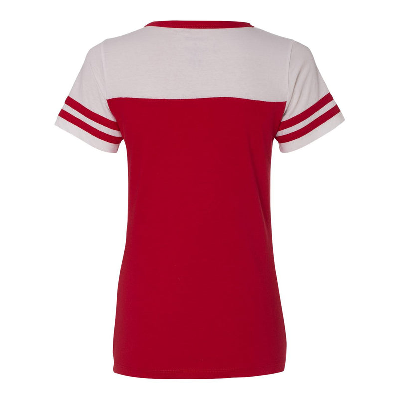 WI Love Womens Powder Puff Jersey Tee - Red
