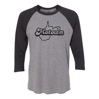 Motown WV 3/4-Sleeve Raglan Tee - Grey/Black