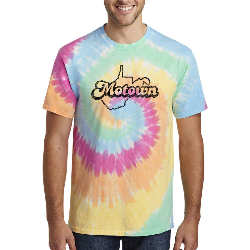 Motown WV Tie-Dye Tee - Pastel Rainbow