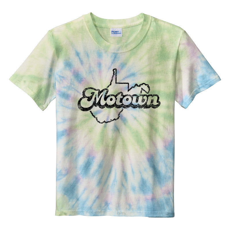 Motown WV Tie-Dye Youth Tee - Watercolor Spiral