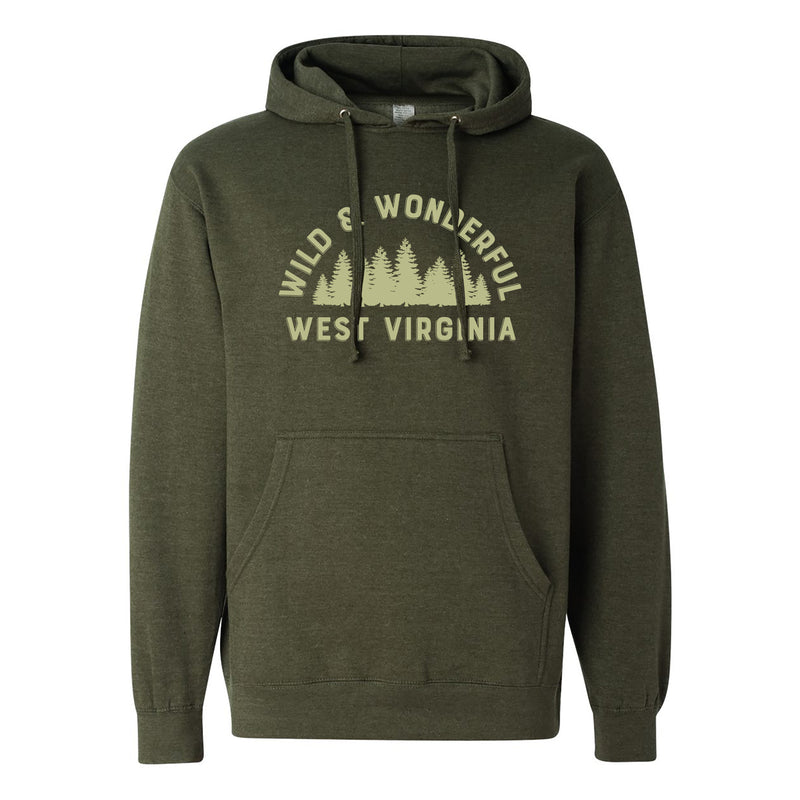 Wild & Wonderful WV Midweight Hoodie - Army Heather