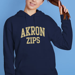 Akron Zips Arch Logo Hoodie - Navy