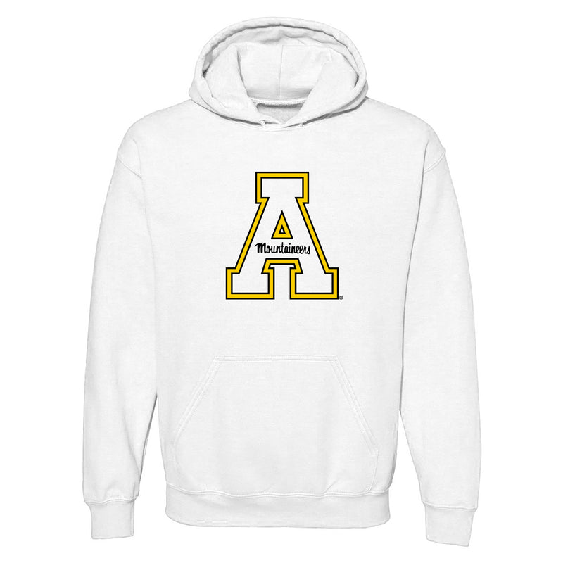 Appalachian State University Mountaineers Primary Logo Cotton Hoodie - White