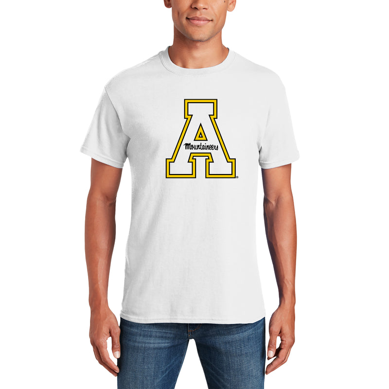 Appalachian State University Mountaineers Primary Logo Cotton T-Shirt - White