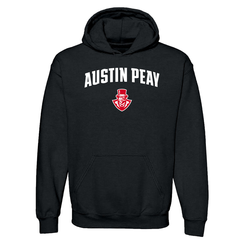 Austin Peay State University Governors Arch Logo Cotton Hoodie - Black