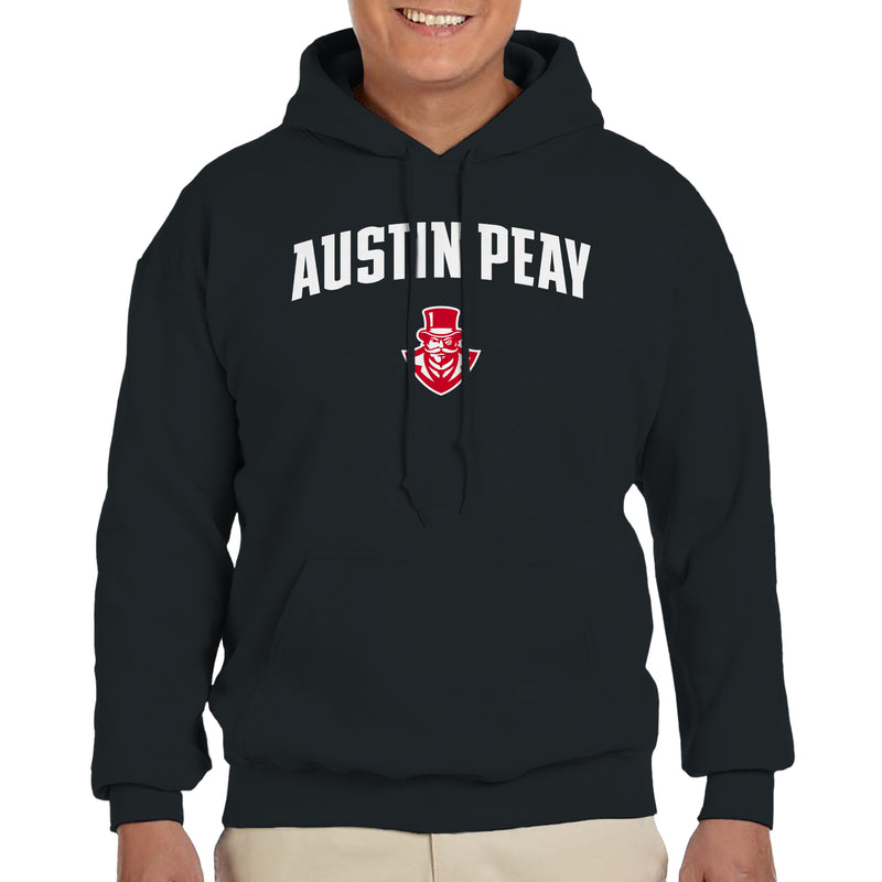 Austin Peay State University Governors Arch Logo Cotton Hoodie - Black