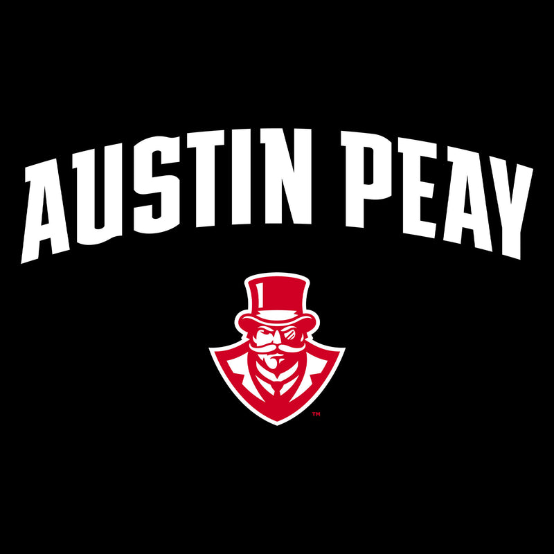 Austin Peay State University Governors Arch Logo Cotton Long Sleeve T-Shirt - Black