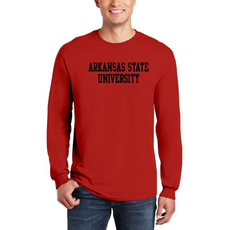 Arkansas State Basic Block Long Sleeve - Red