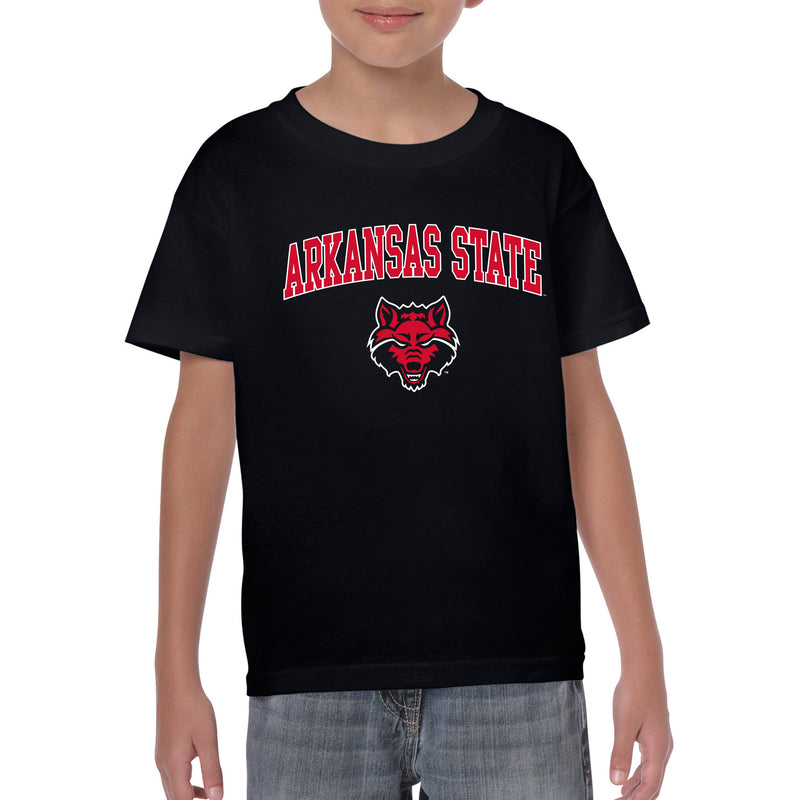 Arkansas State Arch Logo Youth T-Shirt - Black