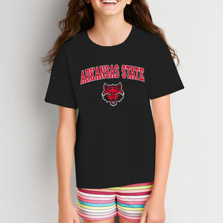 Arkansas State Arch Logo Youth T-Shirt - Black