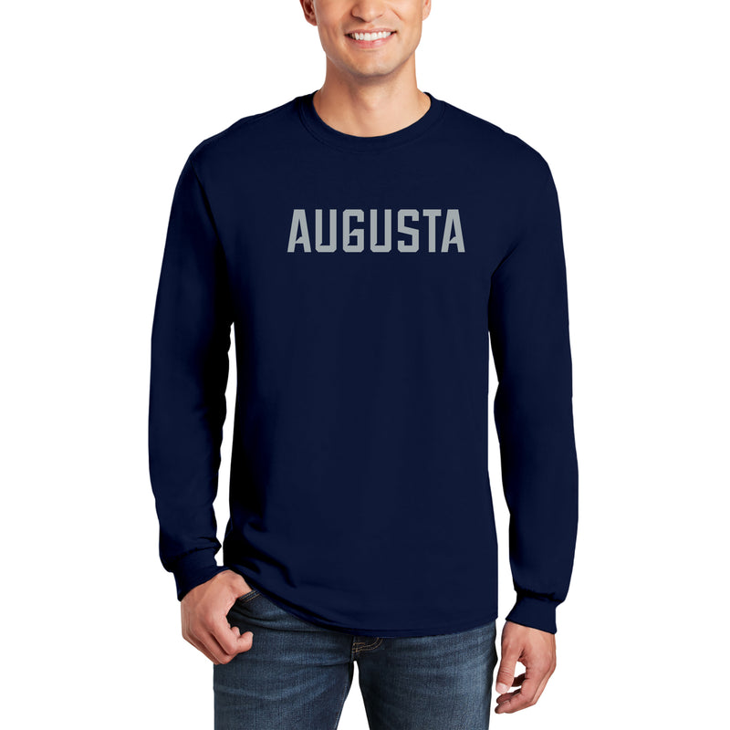 Augusta University Basic Block Long Sleeve - Navy