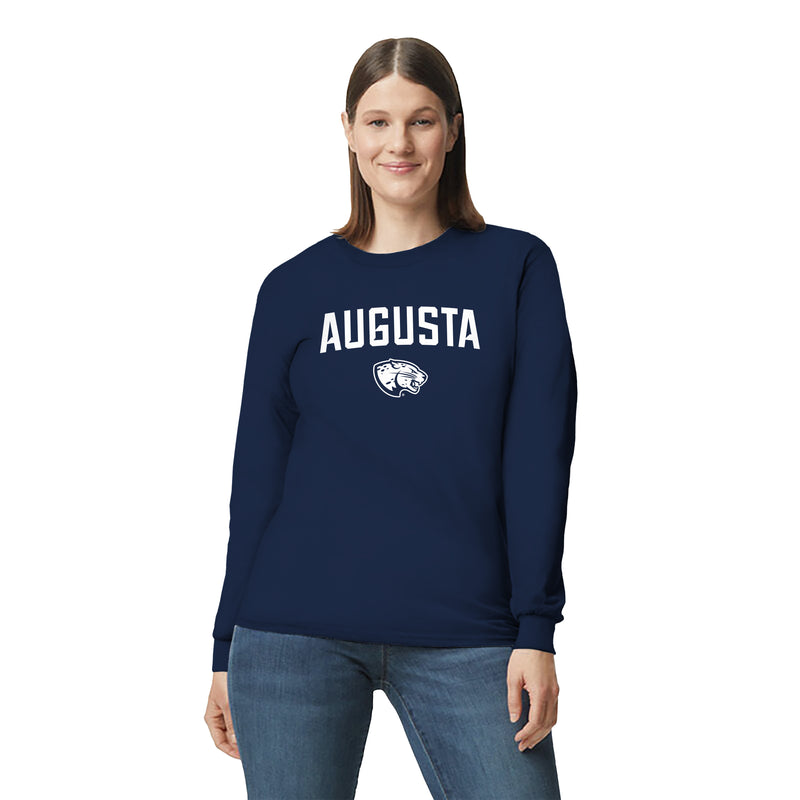 Augusta University Arch Logo Long Sleeve - Navy