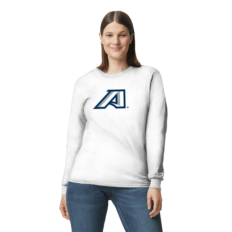 Augusta University Primary Logo Long Sleeve - White