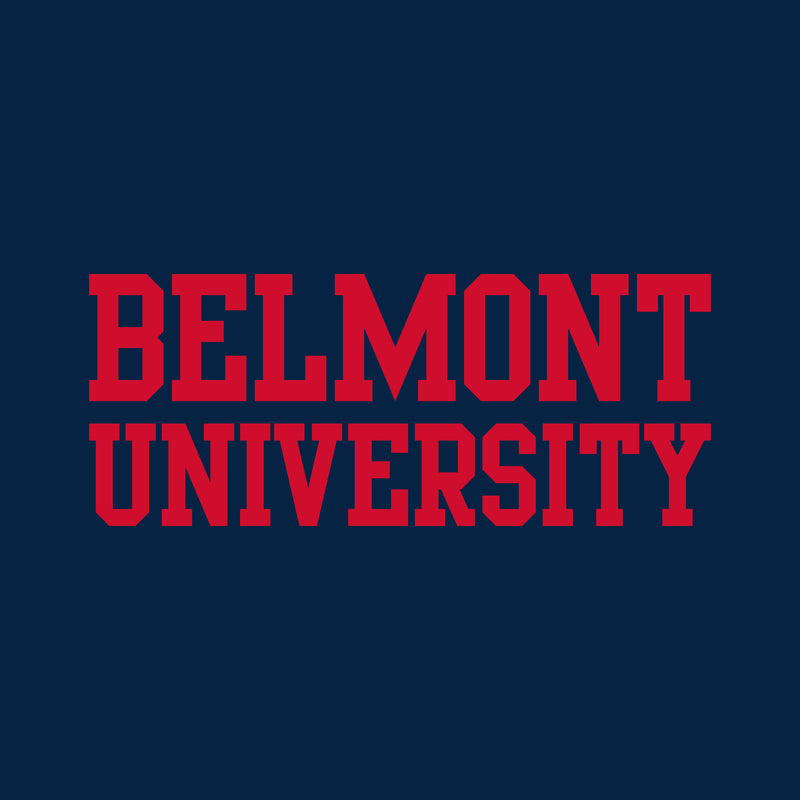 Belmont University Bruins Basic Block Youth Basic Cotton Short Sleeve T Shirt - Navy
