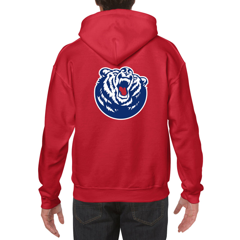 Belmont Front Back Print Hoodie - Red