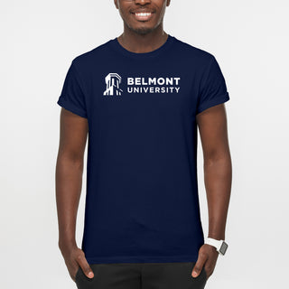 Belmont University Bruins Institutional Logo Cotton Short Sleeve T Shirt - Navy