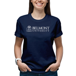 Belmont University Bruins Institutional Logo Cotton Short Sleeve T Shirt - Navy