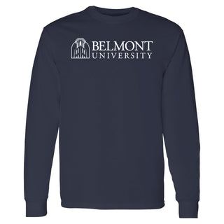 Belmont University Bruins Institutional Logo Cotton Long Sleeve T Shirt - Navy