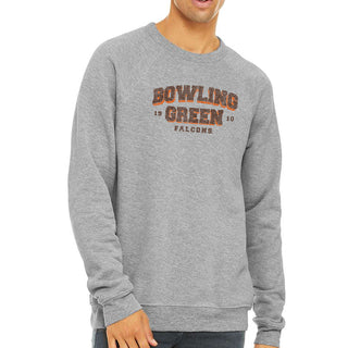 BGSU Vintage Shadow Arch Sponge Fleece Crewneck - Athletic Heather