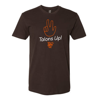 BGSU Talon Fingers Premium Cotton T-Shirt - Dark Chocolate