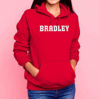 Bradley University Braves Basic Block Heavy Blend Hoodie - Red