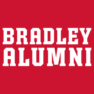 Bradley University Braves Basic Block Alumni Cotton Short Sleeve T Shirt - Red