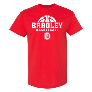 Bradley University Braves Basketball Hype Basic Cotton Short Sleeve T Shirt - Red