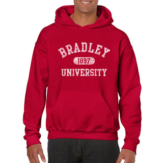 Bradley Athletic Arch Hoodie - Red