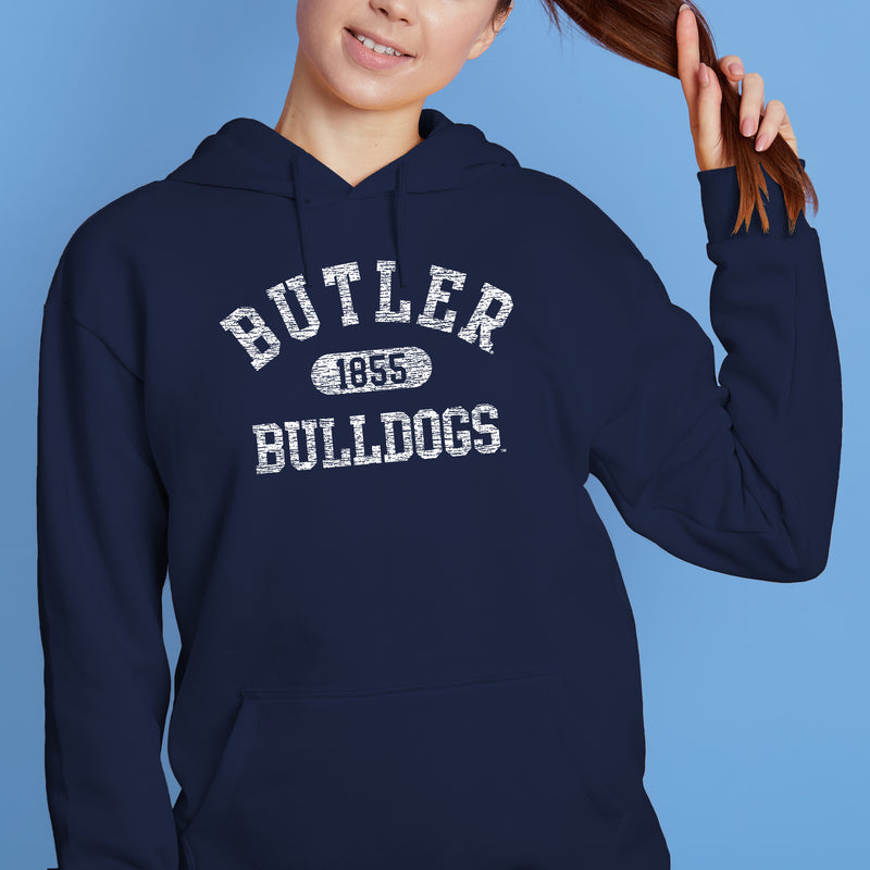 Butler University Bulldogs Athletic Arch Hoodie - Navy