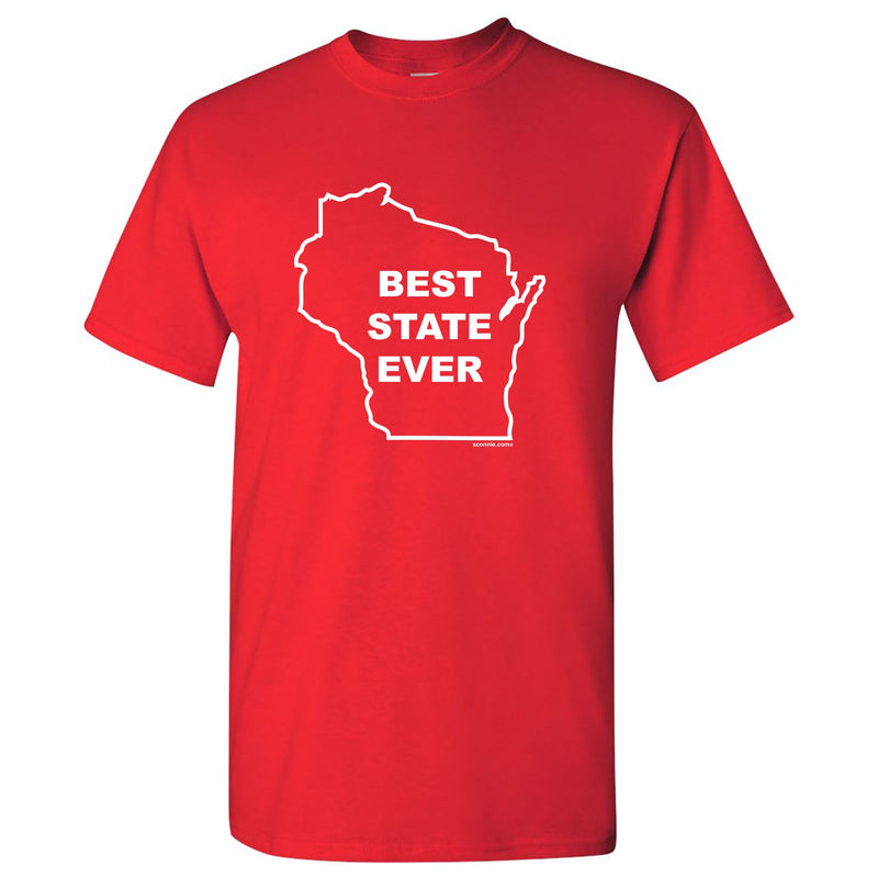 Wisconsin - Best State Ever T-shirt - Red