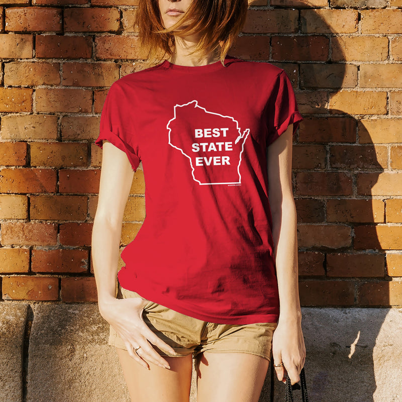 Wisconsin - Best State Ever T-shirt - Red