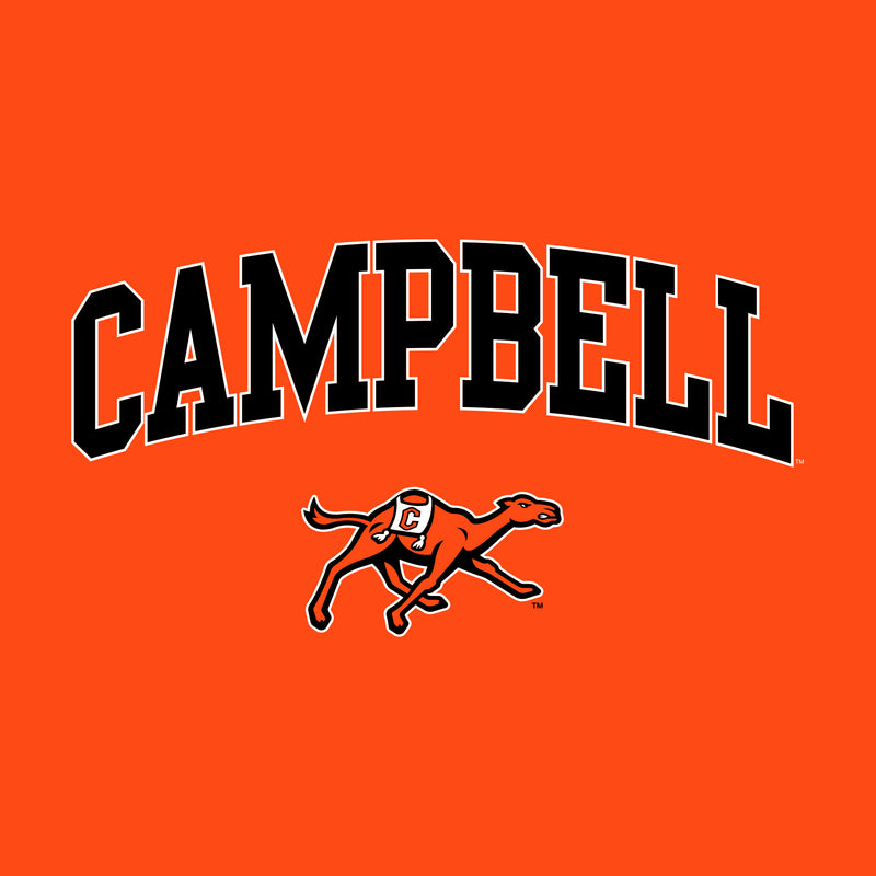 Campbell University Fighting Camels Arch Logo Basic Cotton Youth Short Sleeve T-Shirt - Orange