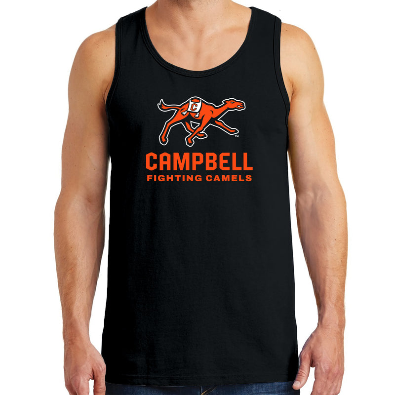 Campbell University Fighting Camels Primary Logo Heavy Cotton Tank Top - Black