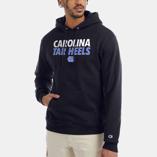 Carolina Tar Heels Stacked Powerblend Hoodie - Navy