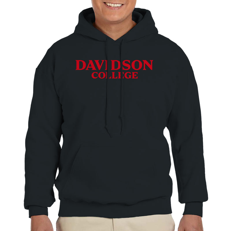 Davidson Wildcats Basic Block Hoodie - Black