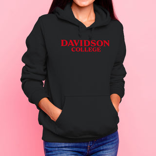 Davidson Wildcats Basic Block Hoodie - Black