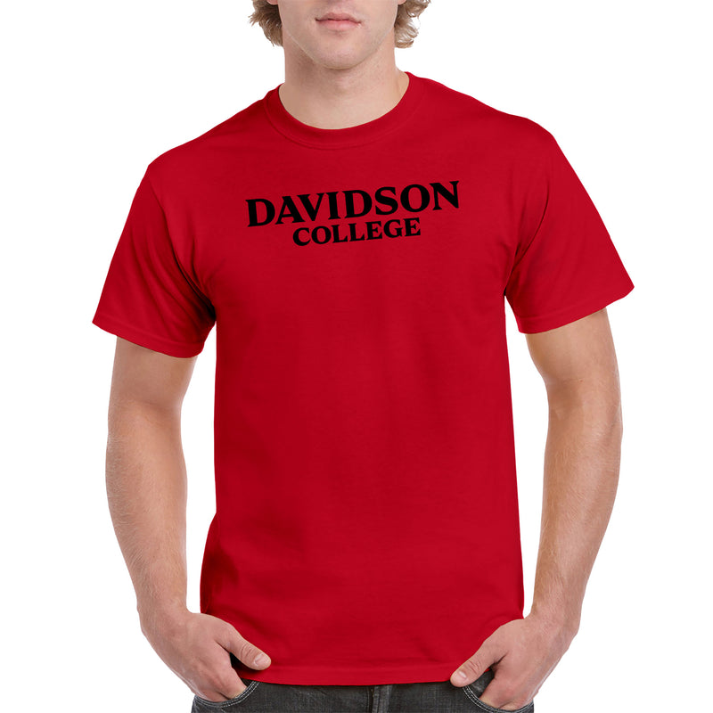 Davidson Wildcats Basic Block T Shirt - Red