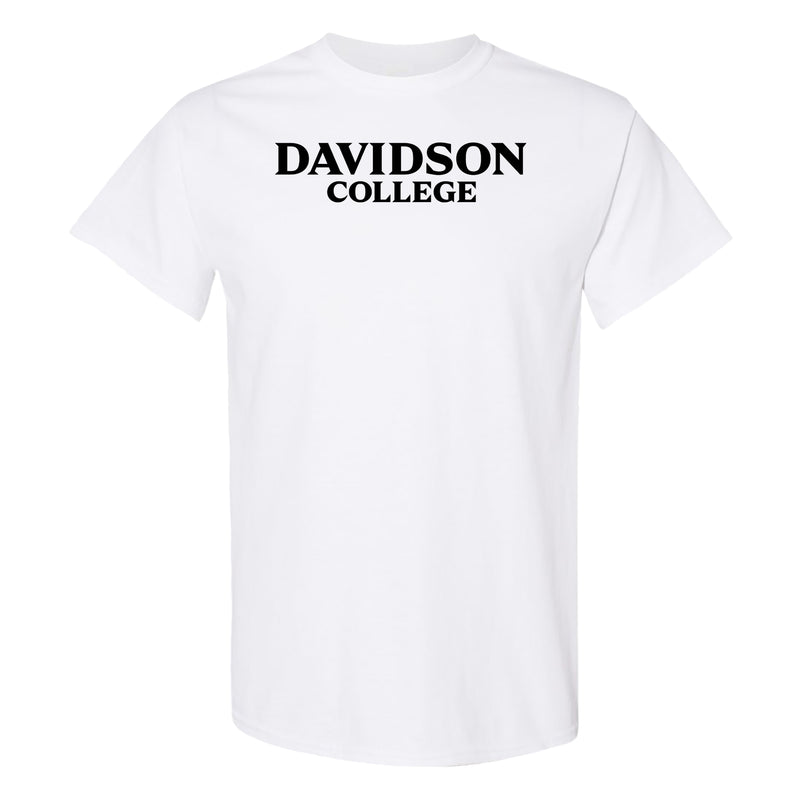 Davidson Wildcats Basic Block T Shirt - White