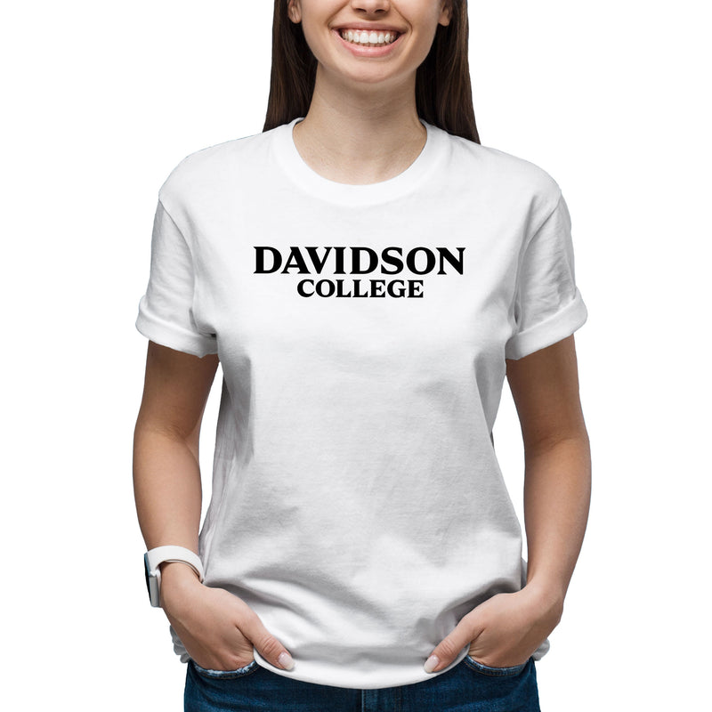 Davidson Wildcats Basic Block T Shirt - White