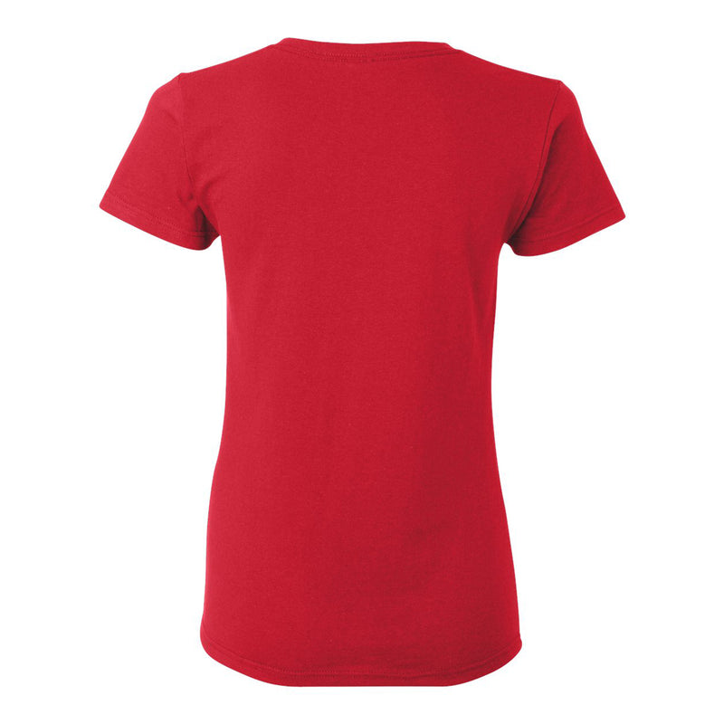 Davidson Wildcats Basic Block Women's T Shirt - Red