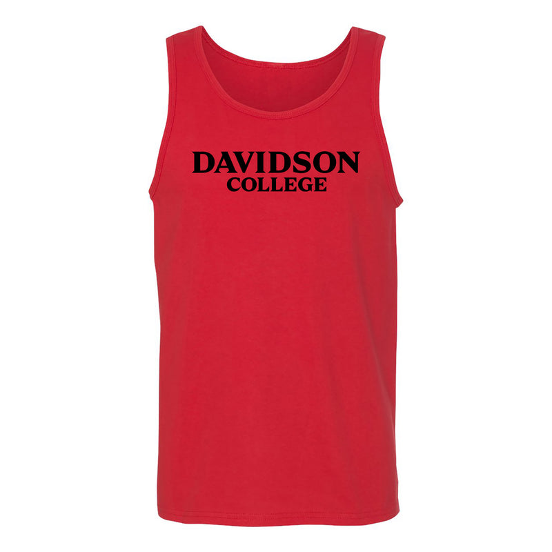 Davidson Wildcats Basic Block Tank Top - Red