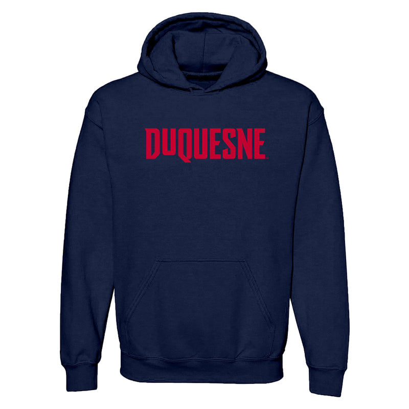 Duquesne Basic Block Hoodie - Navy