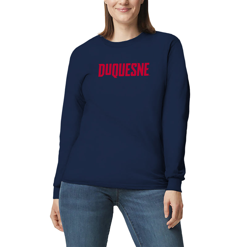 Duquesne Basic Block Long Sleeve - Navy