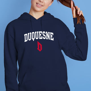 Duquesne Arch Logo Hoodie - Navy