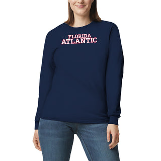 Florida Atlantic University Owls Basic Block Long Sleeve T-Shirt - Navy