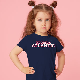 Florida Atlantic University Owls Basic Block Toddler Short Sleeve T Shirt - Navy