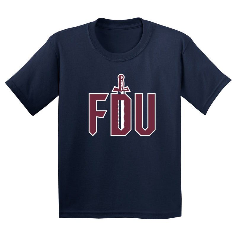 FDU Knights Primary Logo Youth T-Shirt - Navy