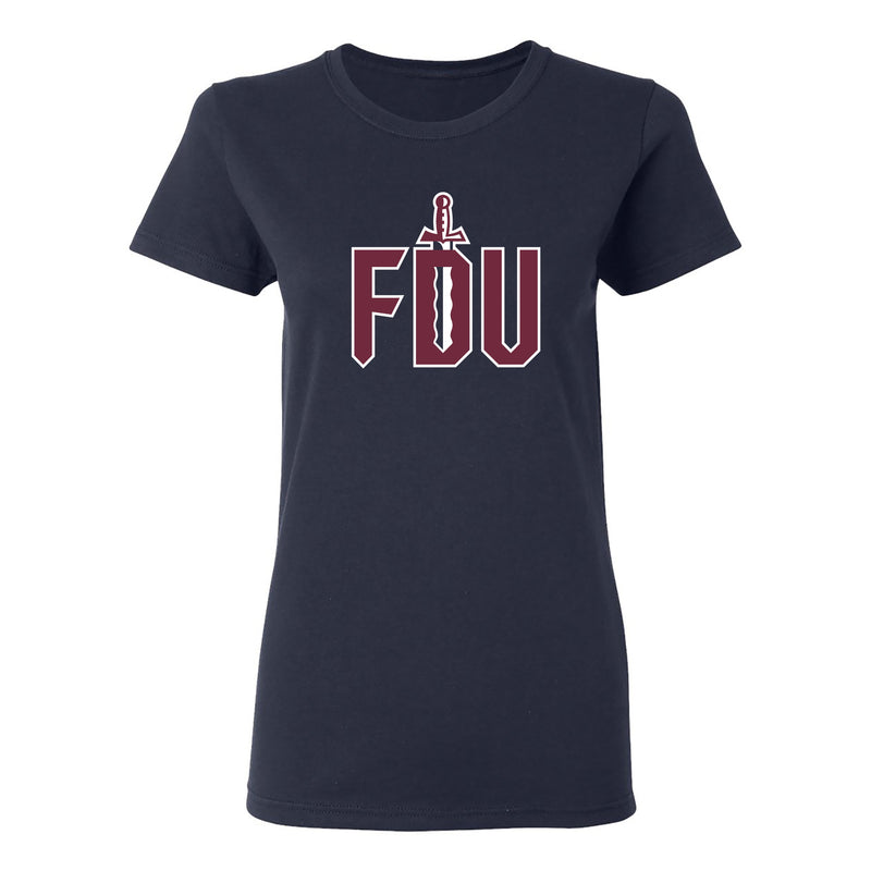 FDU Knights Primary Logo Women's T-Shirt - Navy